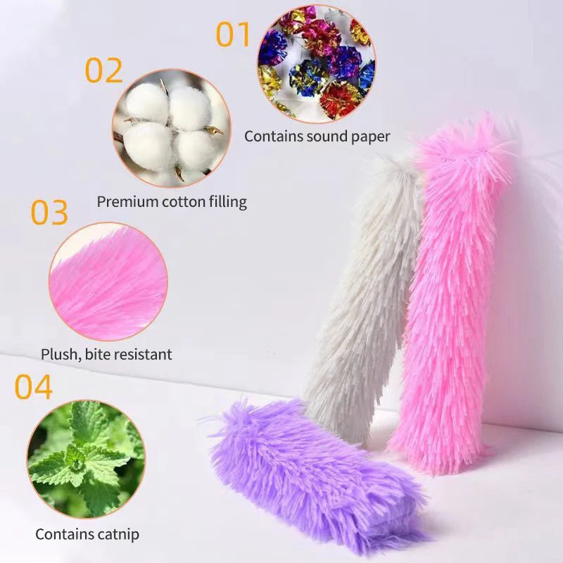 Plush Catnip Chew Toy – Soft Cat Pillow Teaser for Interactive Play