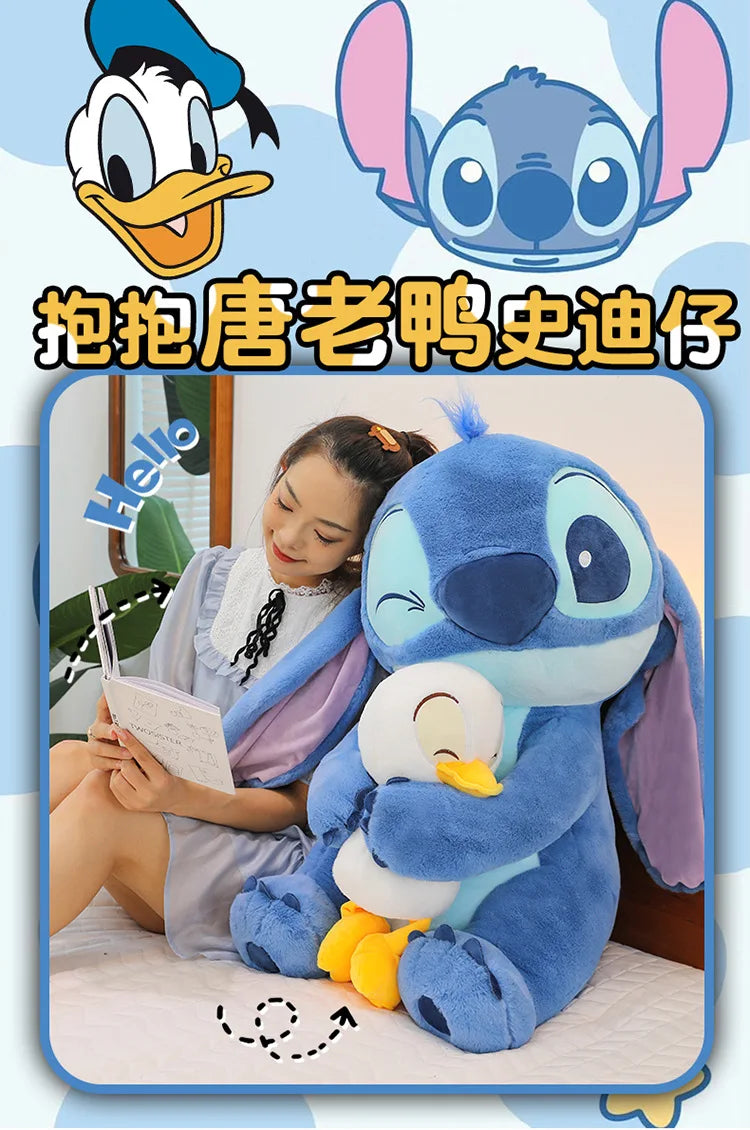 🧸 Disney Lilo & Stitch Plush Toy – Large 30cm-60cm Stuffed Cartoon Doll
