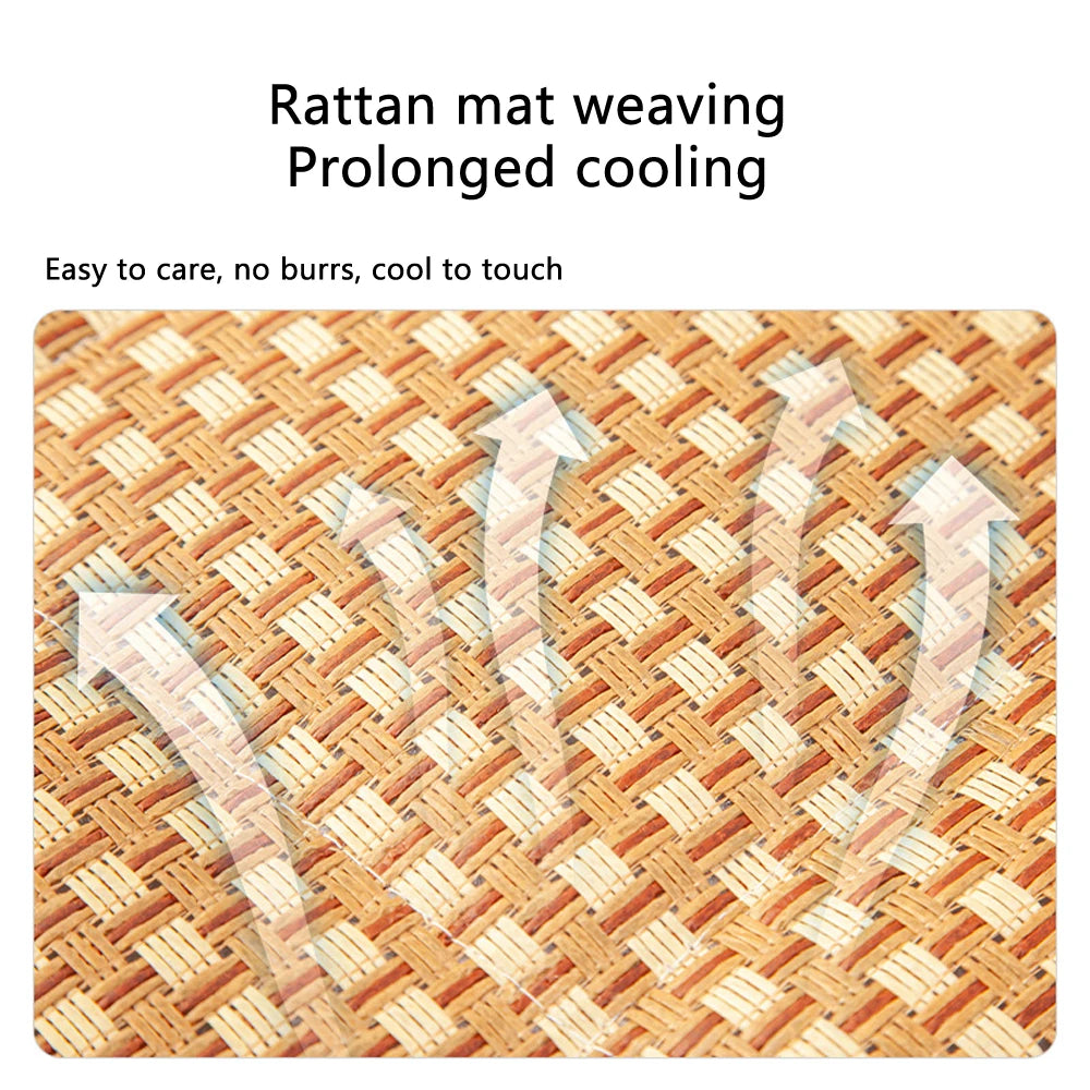 Pet Summer Cooling Mat – Breathable Moistureproof Rattan Dog & Cat Sofa Pad