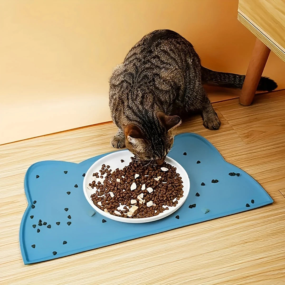 Waterproof Silicone Pet Feeding Mat – Non-Stick Food & Water Tray Placemat for Dogs & Cats