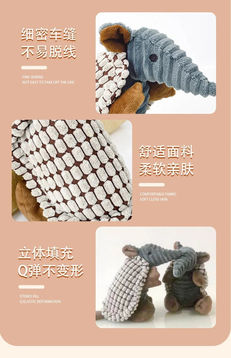 Pangolin Pet Toy – Squeaky Plush for Dogs & Cats, Teeth Cleaning