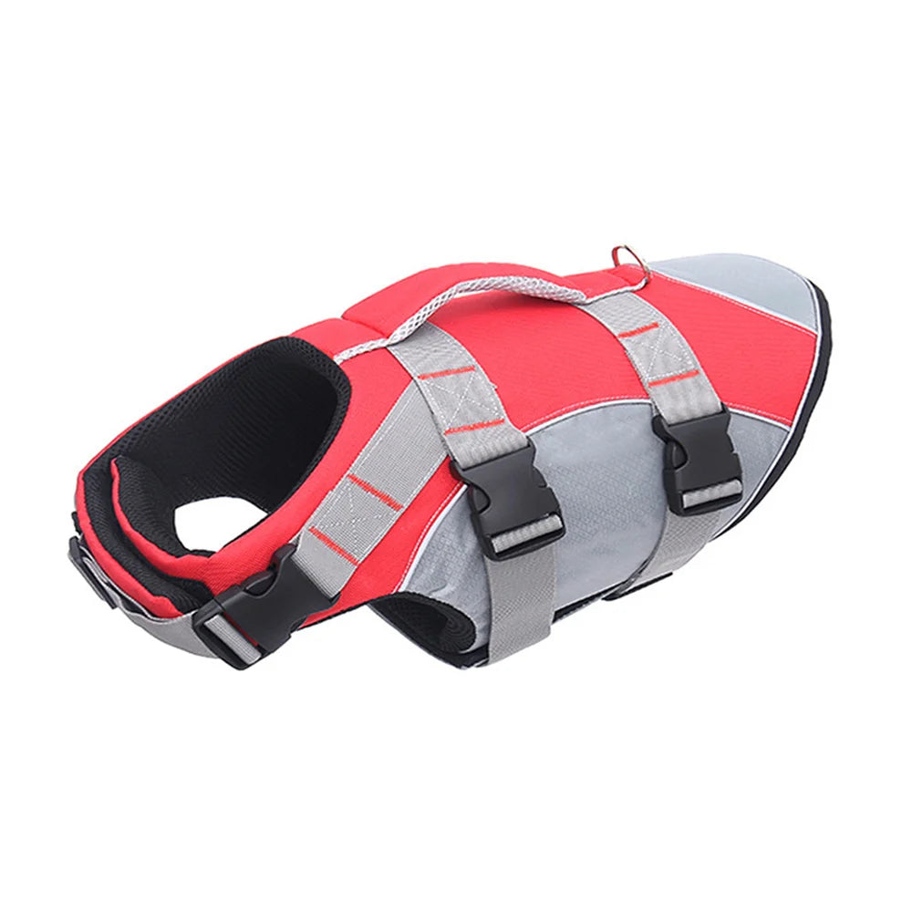 🐶 Dog Life Jacket with Handle & Pull Ring – Summer Safety Swimsuit for Small & Medium Dogs