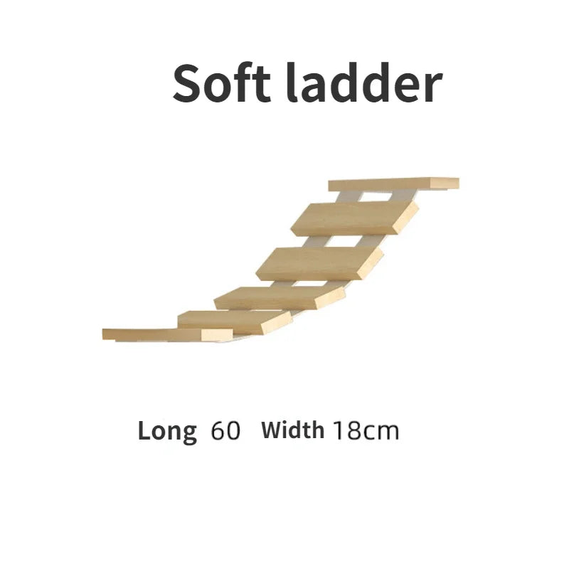 🐾 Wooden Wall Climbing Set for Cats – DIY Modular Cat Tower & Training System