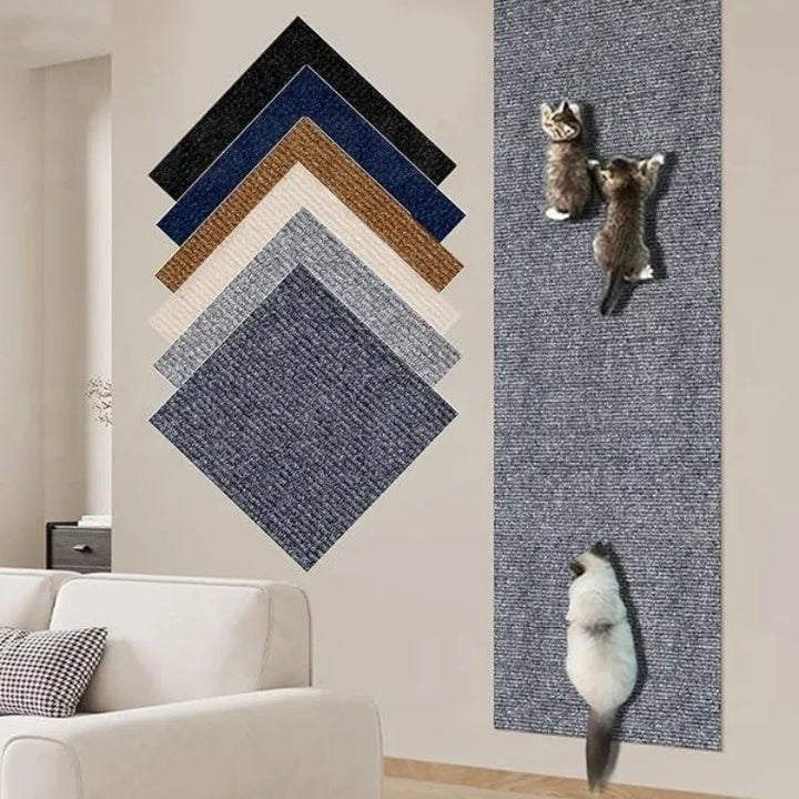 7 Colors Cat Scratcher Sofa Protector – Trimmable Self-Adhesive Carpet Scratch Pad for Cats, DIY Scratch Mat
