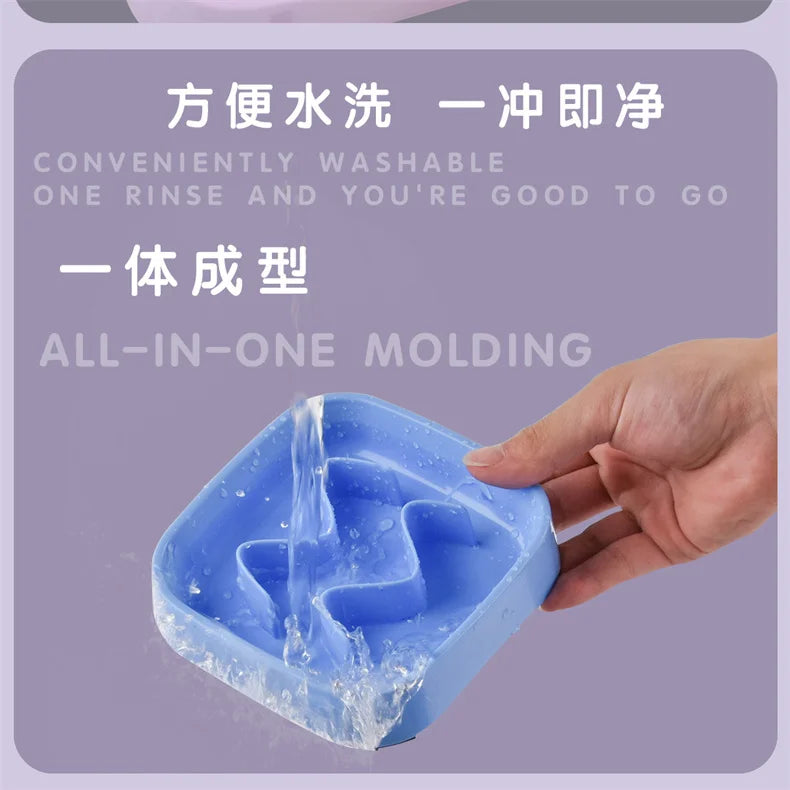 Colorful Slow Feeder Bowl for Cats & Dogs – Anti-Choking Puzzle Food Bowl for Anxiety Relief & Healthy Eating