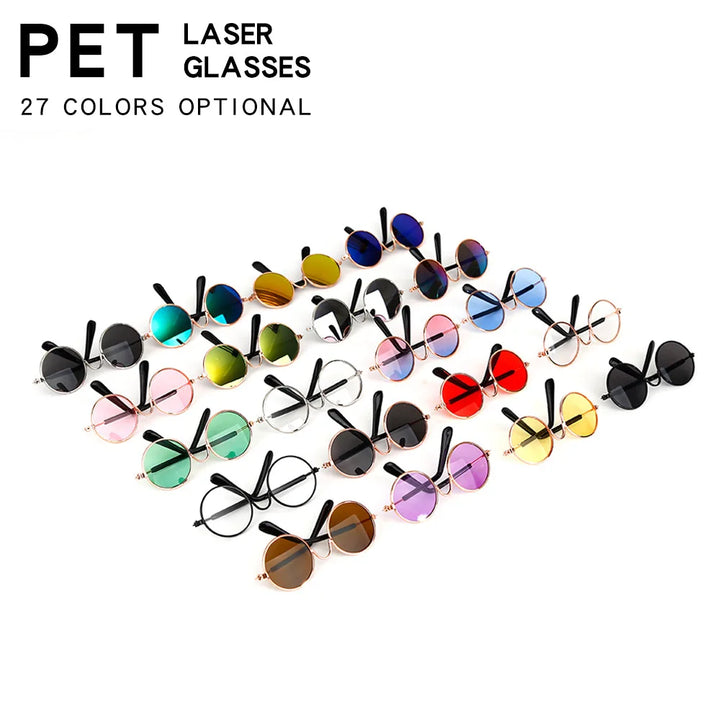 Vintage Round Cat Sunglasses – Cute Pet Photo Prop Eyewear for Cats & Small Dogs