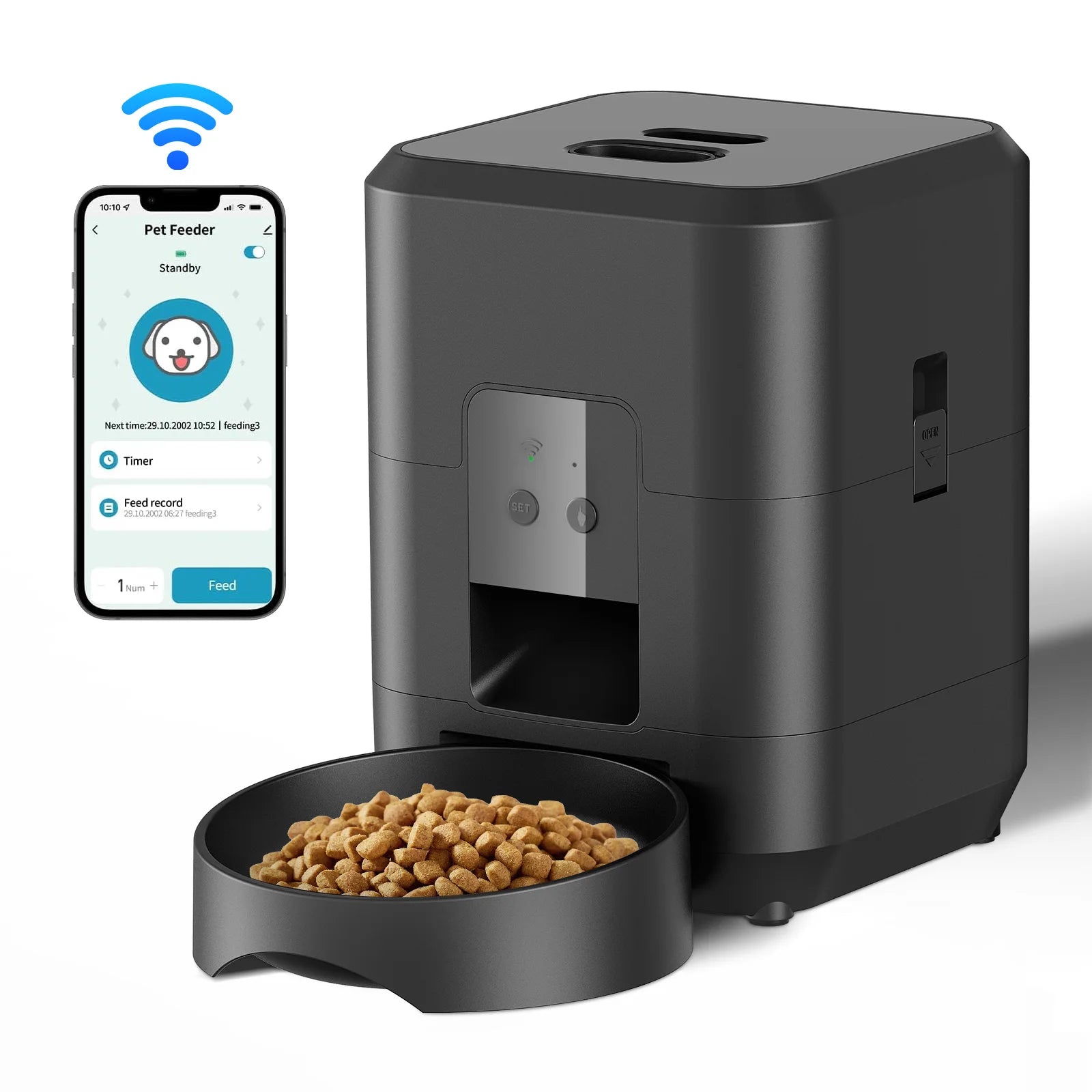 Smart Automatic Pet Feeder – Timed & Slow Feed for Cats & Dogs 🐾⏱️
