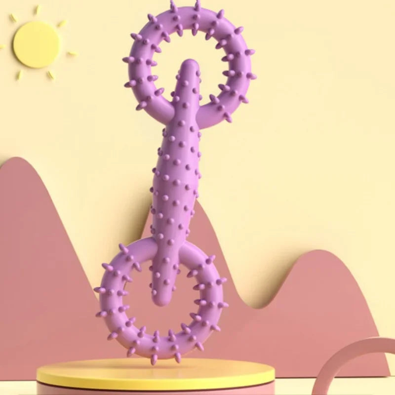 Indestructible Dog Pull Ring Toy – Interactive Chew Toy for Puppies, Teeth Cleaning & Boredom Relief