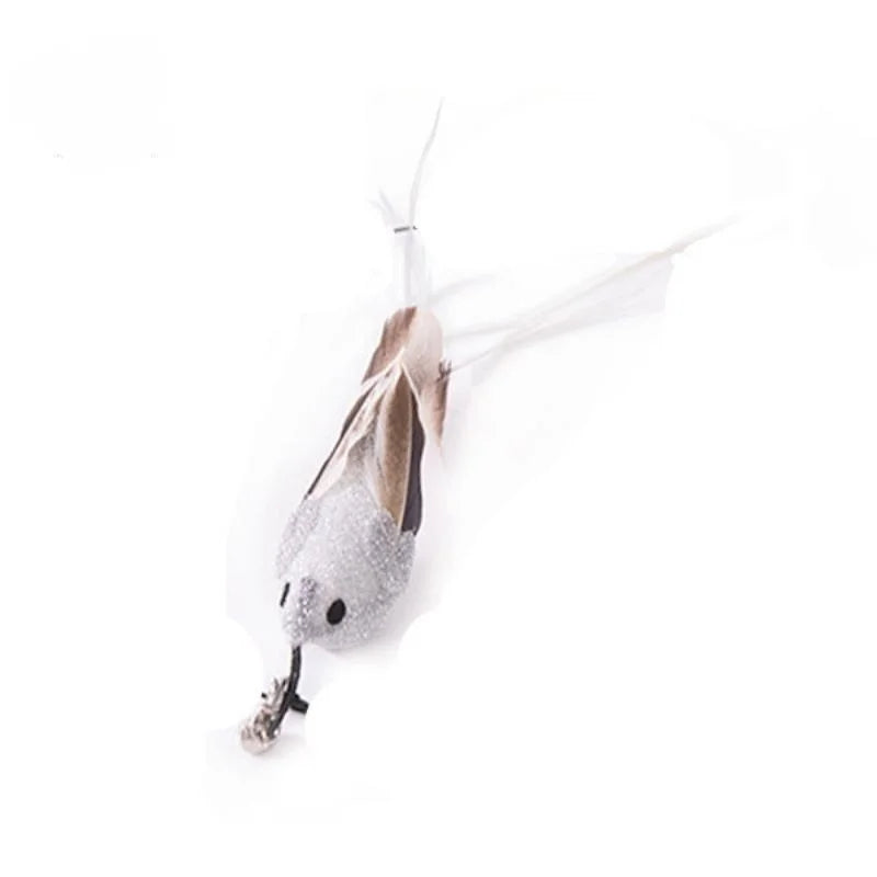 Hands-Free Bird & Feather Cat Wand – Suction Cup Interactive Toy with Bell
