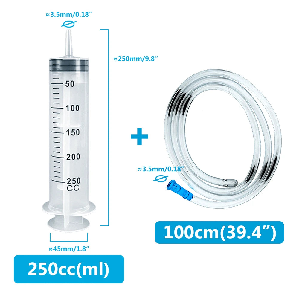 Multifunction Large Capacity Syringe with Hose – 100ml-550ml Pet Feeding, Oil, Fluid Injector