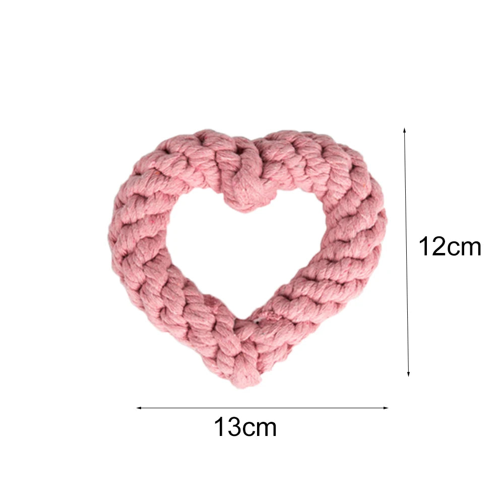 Rope Ball Dog Toy – Durable Cotton Chew & Tooth Cleaning 🐾⚽