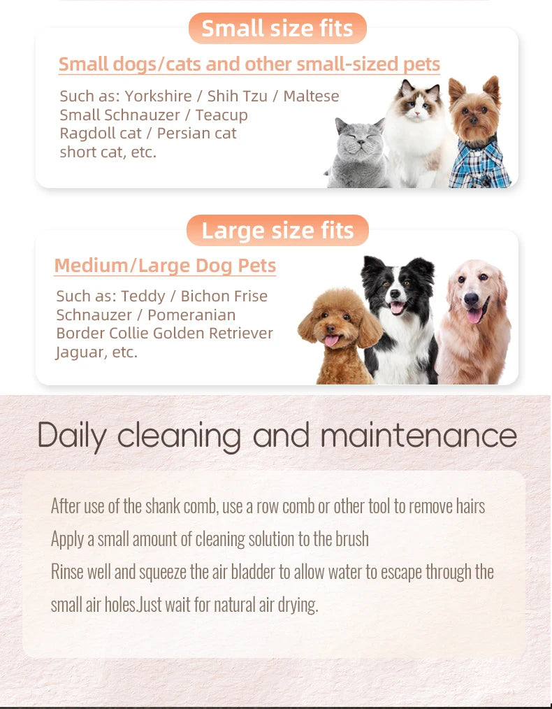 Fenice Wooden Handle Pet Comb – Professional Dog & Cat Grooming Hair Remover Brush