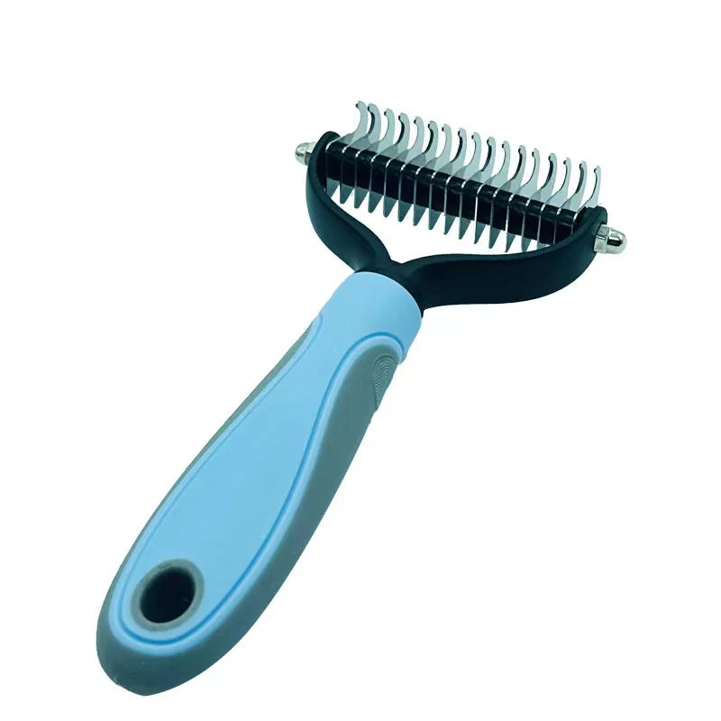 Grooming Tool with Knot Cutter – Reduces Shedding, Untangles Fur, and Keeps Coats Healthy