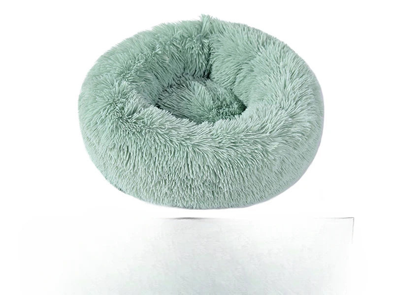 Home Plush Pet Nest – Warm Detachable & Washable Round Cat & Dog Bed