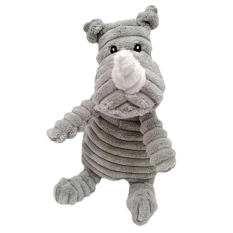Donkey Plush Squeaky Dog Toy – Corduroy Chew & Training Toy for Puppies