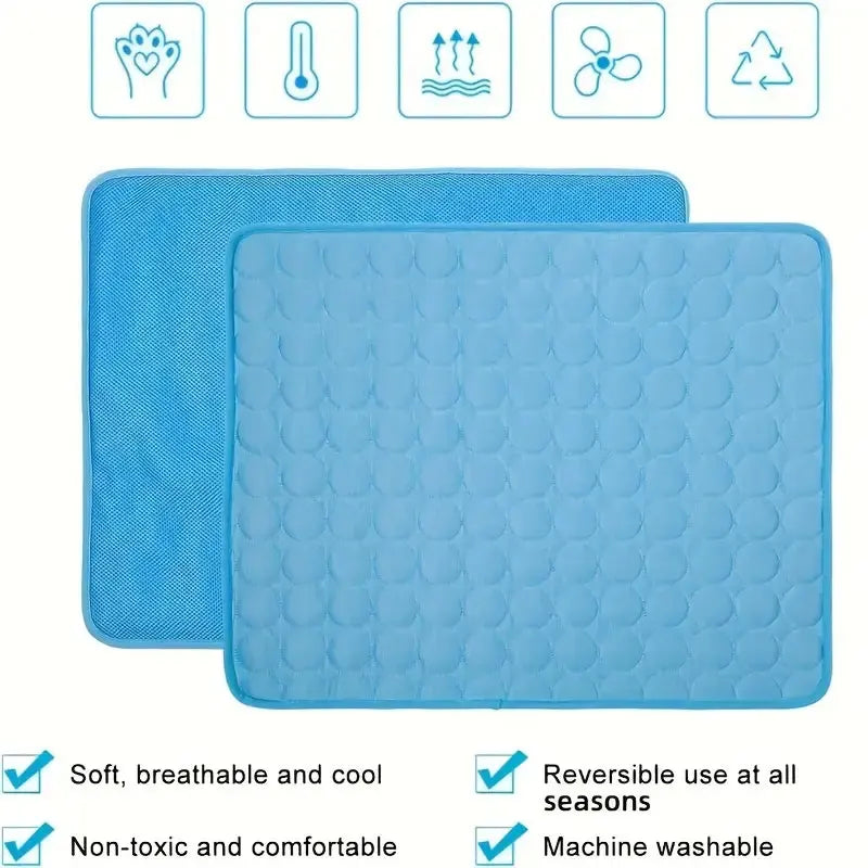 Dogs Self-Cooling Mat – Summer Ice Silk Sleeping Pad for Pets: