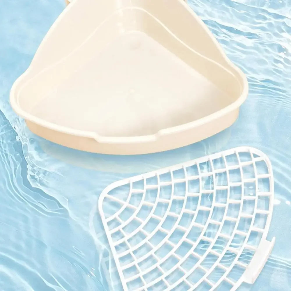 Triangle Corner Litter Box – Small Animal Potty Trainer for Cat, Guinea Pig, Rabbit, Hamster & Other Small Pets