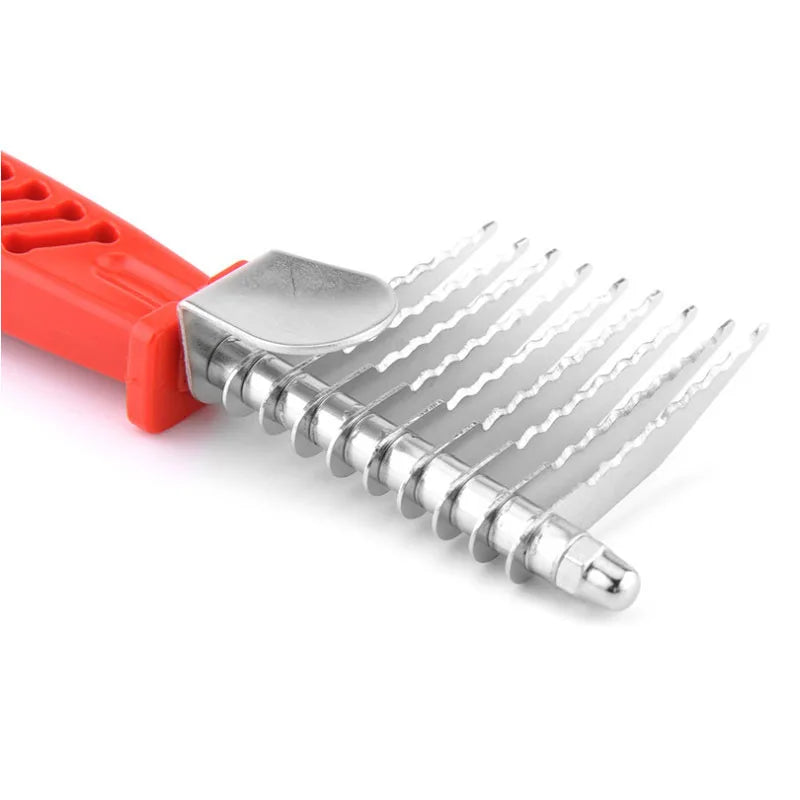 Open-Knot Dematting Comb & Razor Rake – Gentle Grooming Tool to Remove Knots, Mats & Tangles for Dogs & Cats