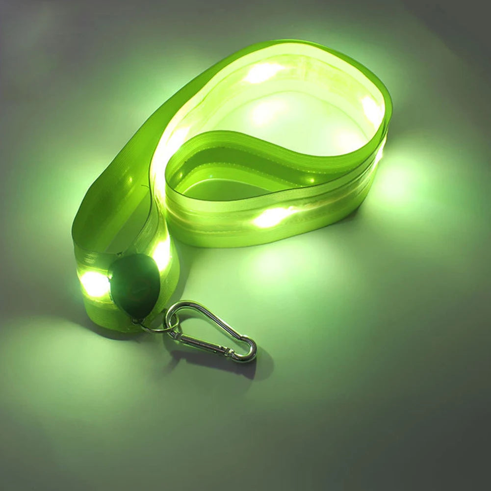 🔦 LED Reflective Running Belt with Illuminated Shoulder Straps – USB Rechargeable Night Safety Gear