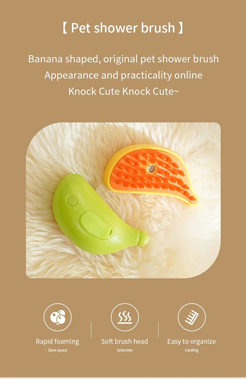 🐱 Spray Cat Brush 3-in-1 – Steamy Electric Dog & Cat Grooming Comb with Hair Removal & Massage