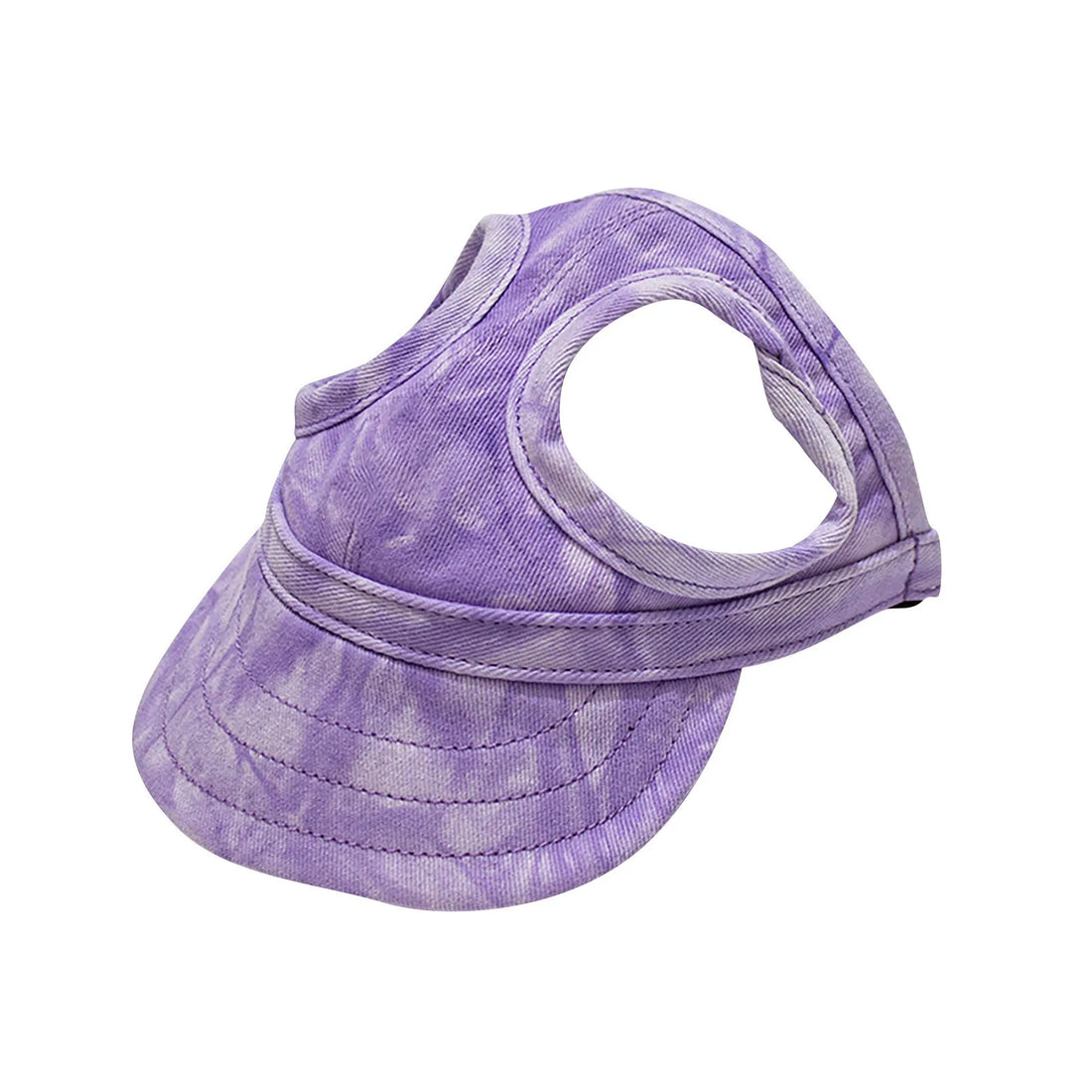 Small Dog Summer Baseball Cap – Oxford Fabric Puppy Visor Hat with Ear Holes, Adjustable Sun Protection Cap for Outdoor Use