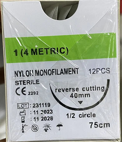 12pcs Absorbable Suture Thread with Needle – Veterinary PGA 75CM for Pet Surgery & Training (2/0 3/0 4/0 5/0)