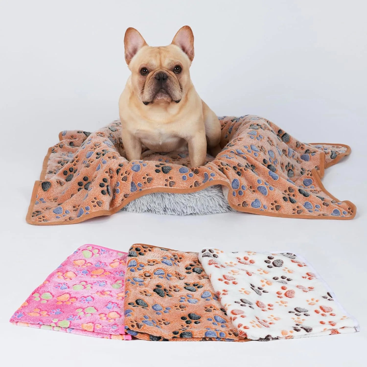 Soft Fluffy Cartoon Pet Blanket – Cozy Fleece Mat for Cats & Dogs, Warm & Washable