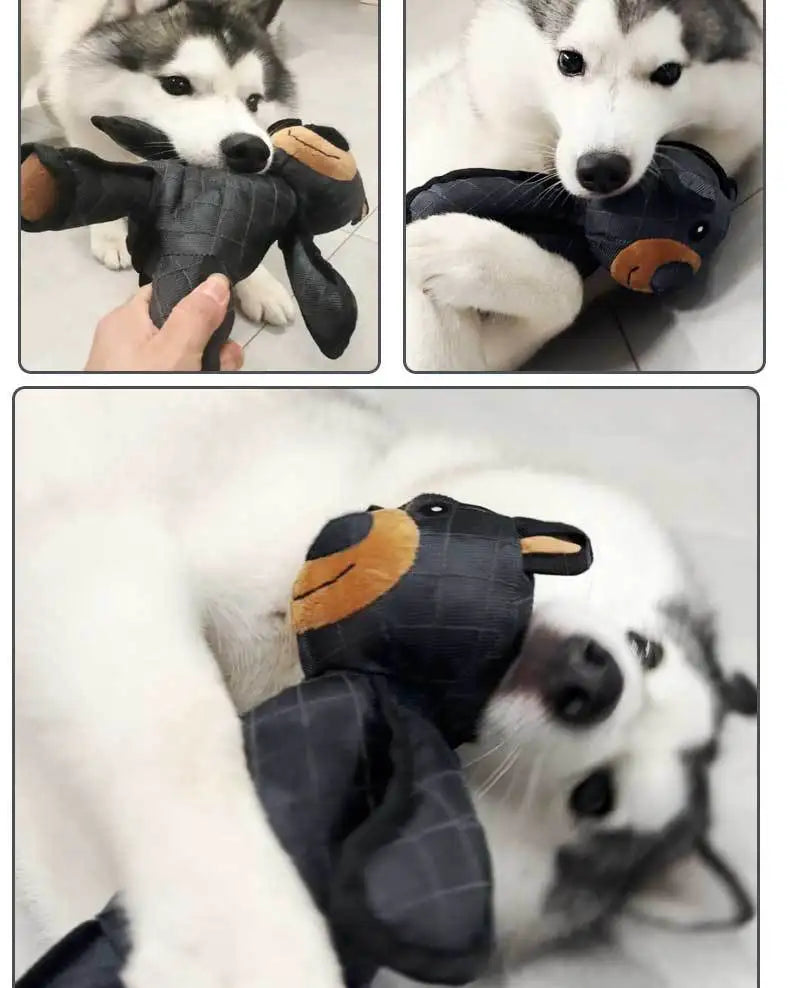 Robust Bear Plush Dog Toy – Squeaky Interactive Play 🧸🐕