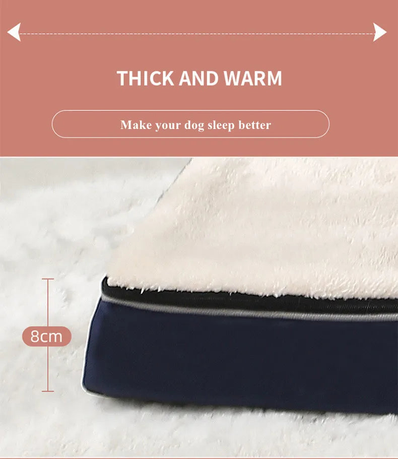 Large Elastic Sponge Dog Bed – All-Season Washable Pet Sofa Mat for Medium & Large Dogs, Cat Cushion Nest with Non-Slip Base