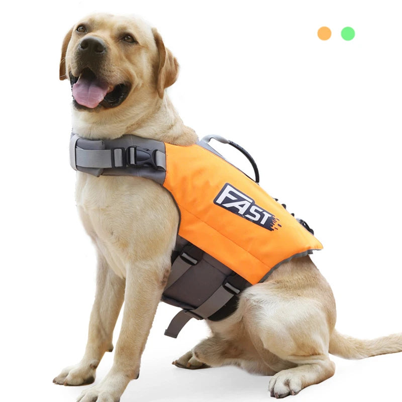 🛟 Pet Swimming Life Jacket – Reflective Adjustable Safety Vest for Dogs (Summer Surf & Pool Use)