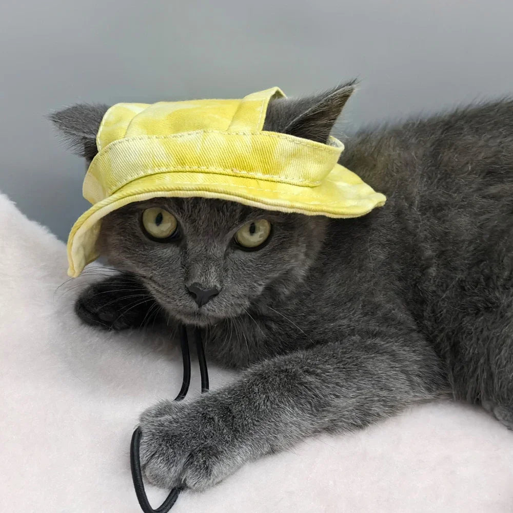 Adjustable Pet Baseball Cap with Ear Holes – Summer Sun Hat for Small & Medium Dogs and Cats
