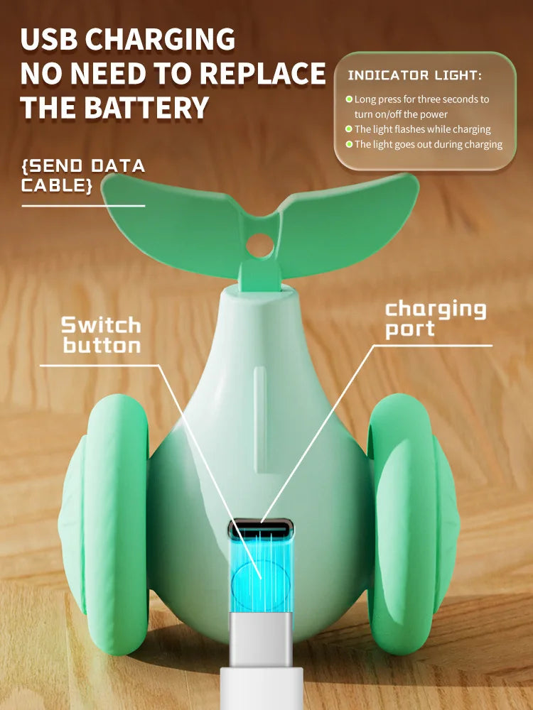 Interactive Electric Whale Cat Toy – Automatic Teaser Car with Obstacle Avoidance for Kittens