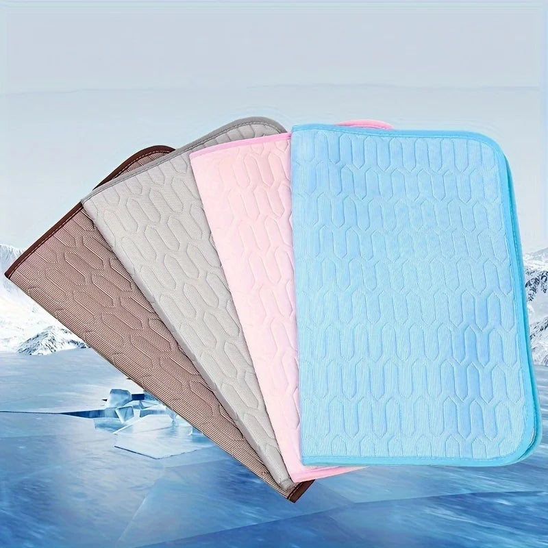 2025 Upgraded Ice-Cool Pet Cooling Mat – Sweat-Absorbent Summer Bed for Small, Medium & Large Pets (4 Sizes Available)