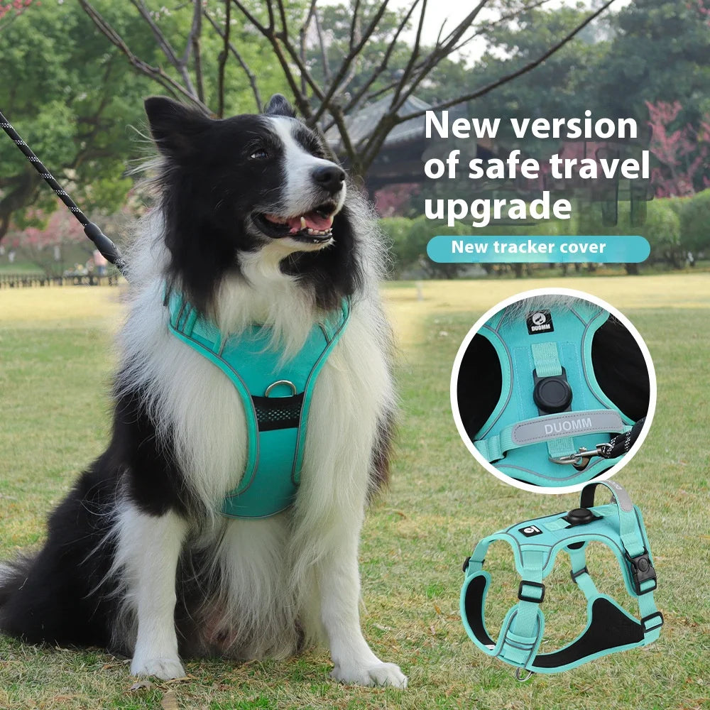 🐶 Anti-Pull Dog Harness – Reflective, Escape-Proof, Adjustable Chest Strap for Large & Medium Dogs