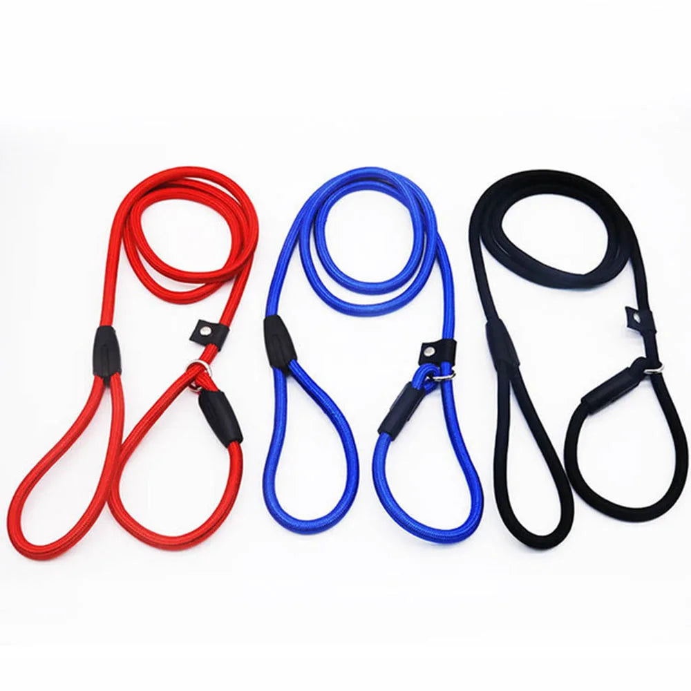 Slip Lead Dog Leash for Small Dogs – Anti-Choking P-Shaped Rope Leash for Puppy Training & Walking