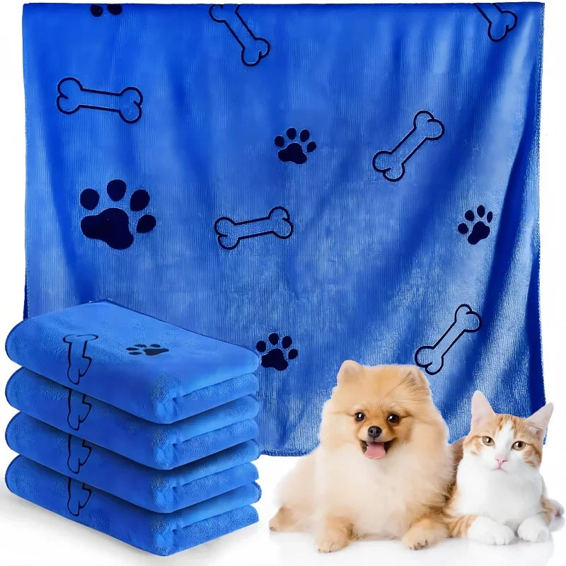 Quick-Dry Microfiber Pet Towel – Soft Absorbent Bath Towel for Dogs & Cats