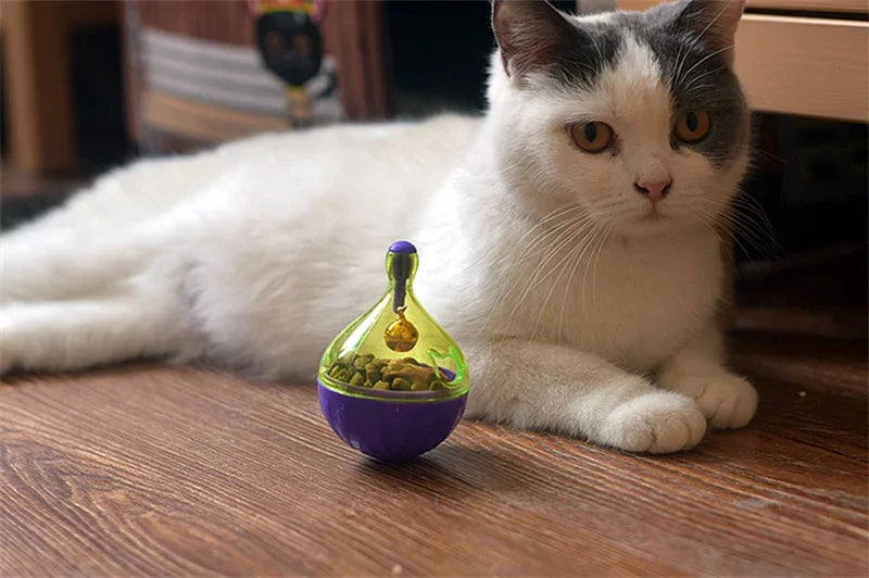 🐭 Interactive Mouse-Shaped Cat Treat Ball – Food Dispensing Tumbler Feeder
