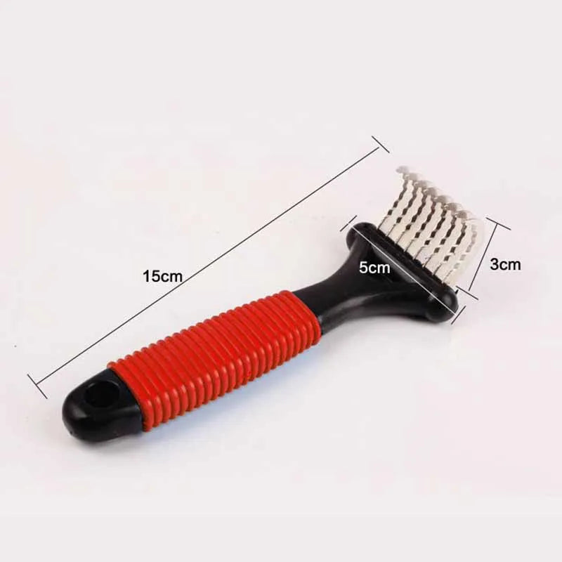 Open-Knot Dematting Comb & Razor Rake – Gentle Grooming Tool to Remove Knots, Mats & Tangles for Dogs & Cats