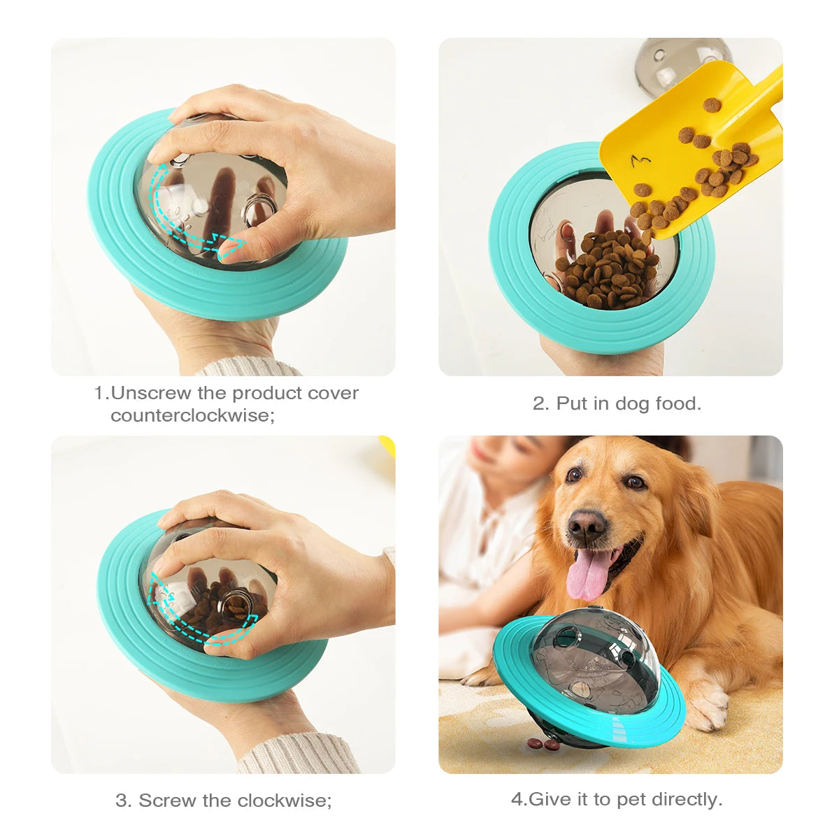 Dog Flying Disk Food Dispenser – Interactive Slow Feeder Toy 🥏🐾