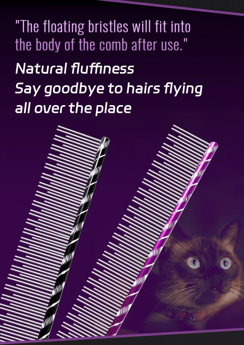 Fenice Cat Grooming Comb – Stainless Steel Pins