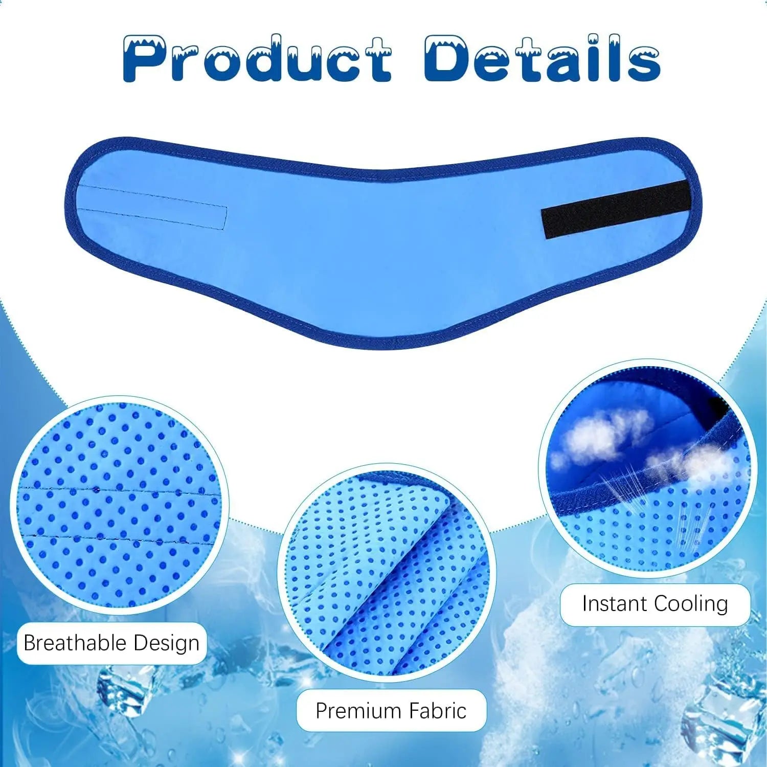 Summer Dog Cooling Ice Scarf – Quick Chill Neck Towel for Hot Weather Relief, Reusable Cool Bandana for Small to Large DogsSummer Dog Cooling Ice Scarf – Quick Chill Neck Towel for Hot Weather Relief, Reusable Cool Bandana for Small to Large Dogs