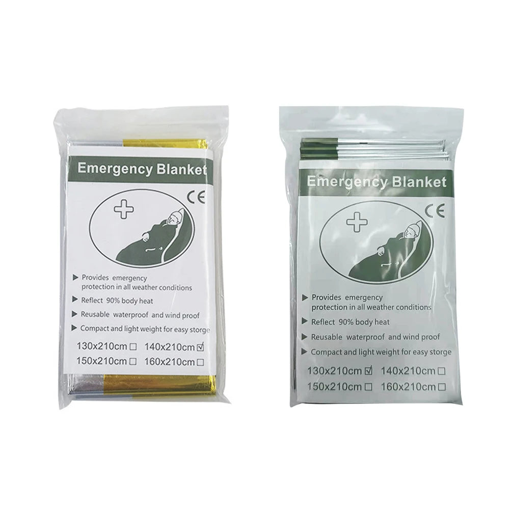 Emergency Thermal Blanket – Waterproof, Windproof Survival Rescue Blanket for Outdoor First Aid & Camping