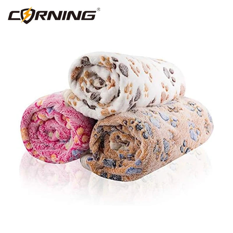 Soft Fluffy Cartoon Pet Blanket – Cozy Fleece Mat for Cats & Dogs, Warm & Washable