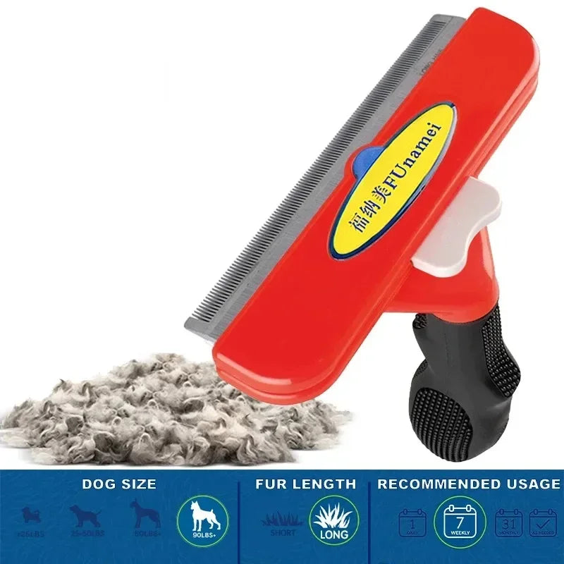 Large Dog Grooming Comb – Hair Remover & Massage Brush