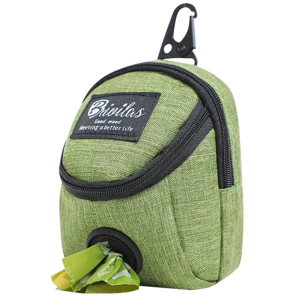 Portable Dog Training Treat Pouch – Outdoor Waist Bag with Poop Bag Dispenser for Puppy Snack Rewards