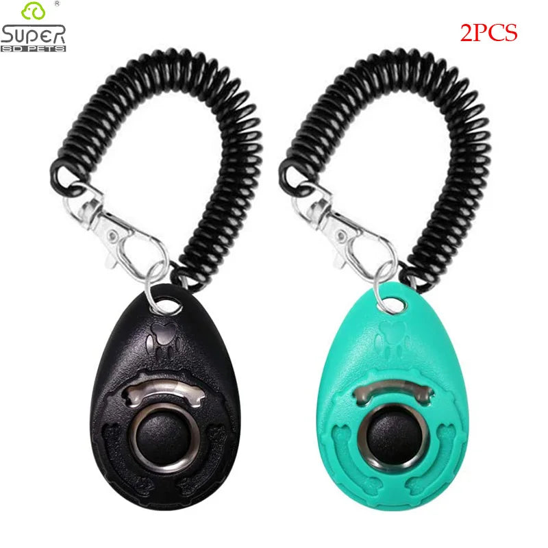 2-Pack Dog Training Clicker with Wrist Strap – Lightweight, Durable, Easy-to-Use Pet Clicker for Dogs, Cats, Birds & Horses