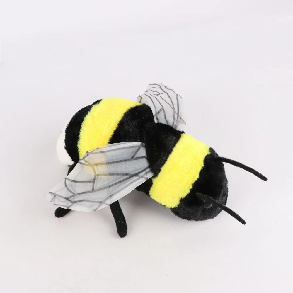 🐝 Lifelike Bee Plush Toy – Soft Stuffed Honeybee for Kids & Home Décor 🍯💛