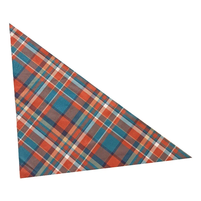 10Pcs Dog Bandana Set – Fruits, Plaid, Paw & Snowman Triangle Scarves for Small, Medium & Large Dogs