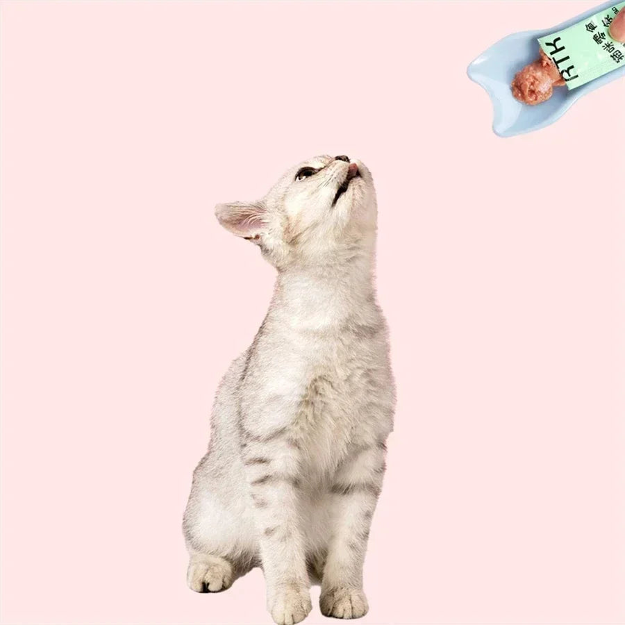 🐾 Cat Strip Squeeze Spoon Feeder – Perfect for Lickable Wet Treats!