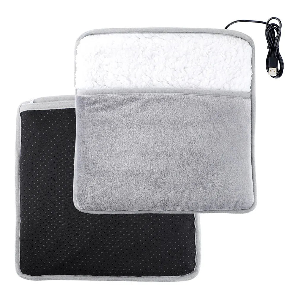 🔥 Winter Electric Foot Heating Pad – USB Powered, Plush Thermal Mat for Home & Office
